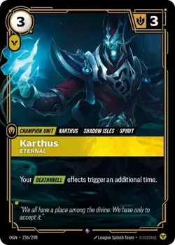 FOIL Riftbound Karthus Card 236/298 English League of Legends - Image 1