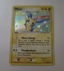 Pokemon Minun EX Hidden Legends Rare Reverse Holo Card 67/101 Basic 50 HP - Image 3