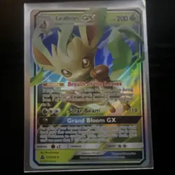 Pokemon Leafeon GX Full Art Ultra Rare Holo SM Ultra Prism 13/156 Card - Image 1