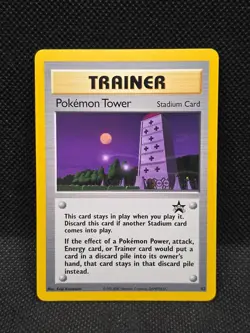 Pokemon Tower #42 Black Star Promo Trainer WOTC 2002 Pokemon Card - Image 1