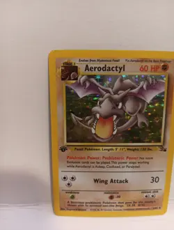 POKEMON AERODACTYL 1/62 TRADING CARD 1999 Holo EX FAST SHIPPING 60hp - Image 3