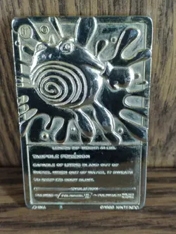 Pokemon POLIWHIRL 23k Gold Plated Trading Card 1999 Nintendo Authentic Vintage - Image 2