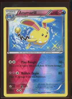 Azumarill Reverse Holo Uncommon NM 77/114 XY Steam Siege Shiny Pokemon - Image 1