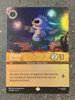 Disney Lorcana Fabled Stitch - Alien Dancer (Epic) 207/204 Holo - Image 1