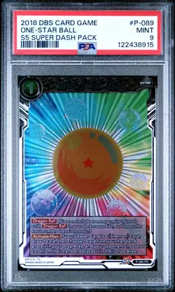 ONE-STAR BALL DRAGON BALL SUPER CARD GAME SERIES 5 2018 P-089 FOIL PSA 10 - Image 3