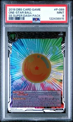 ONE-STAR BALL DRAGON BALL SUPER CARD GAME SERIES 5 2018 P-089 FOIL PSA 10 - Image 5