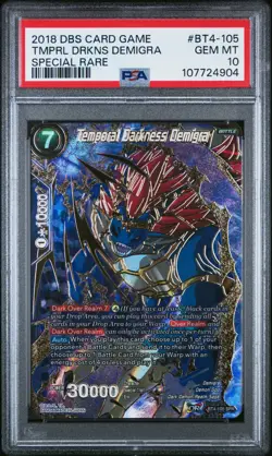 Temporal Darkness Demigra BT4-105 SPR FOIL Dragon Ball Super Card Game | PSA 10 - Image 1