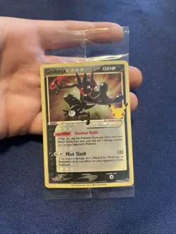 GRENINJA GOLD STAR SWSH144 Celebrations Black Star Promo Card sealed - Image 1