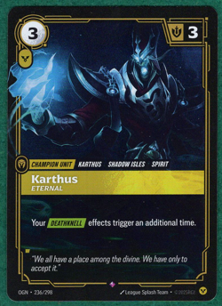 Karthus - Eternal - Origins (OGN) #236 - Riftbound: League of Legends TCG Card - Image 2