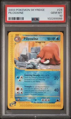 Pokemon PSA 10 Piloswine #24 Skyridge 2003 English - Image 2