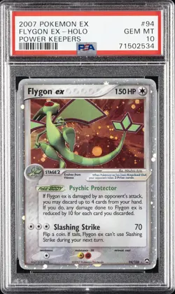 2007 POKEMON EX POWER KEEPERS #94 FLYGON EX-HOLO PSA 10 - Image 1