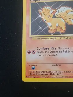 1999 Vintage WOTC Pokemon Base Set Vulpix #68/102 - NM - Image 2