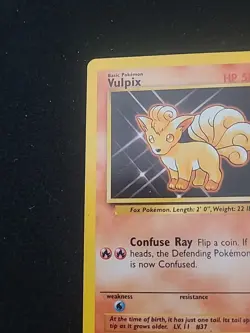 1999 Vintage WOTC Pokemon Base Set Vulpix #68/102 - NM - Image 3