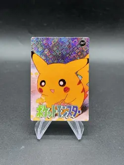 Pikachu Mushroom Holo Pokemon Vintage Pocket Monsters Vending Prism Sticker 203 - Image 1