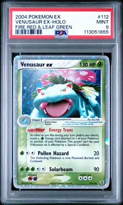 2004 POKEMON EX FIRE RED & LEAF GREEN #112 VENUSAUR EX-HOLO PSA 9 - Image 1
