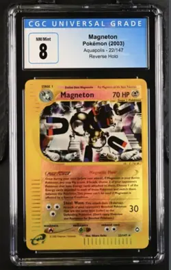 CGC 8 Magneton Aquapolis 22/147 English Pokemon - Image 1