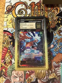 2025 One Piece TCG Monkey.D.Luffy ST26 OP09-061 Leader FOIL PRISTINE 10 - Image 1