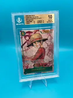 2025 ONE PIECE OP13 118 CARRYING ON HIS WILL MONKEY D LUFFY SEC ALT ART BGS 10 - Image 1