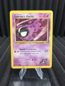 Sabrina's Gastly 93/132 - Gym Heroes Unlimited Edition - WOTC Pokemon Card LP - Image 1