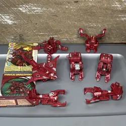 (READ) Bakugan TCG Pyrus Maxus Dragonoid 7 In 1 COMPLETE w/ Cards - Image 1