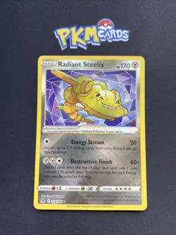 Pokemon TCG Radiant Steelix Lost Origin 124/196 Radiant Rare LP. - Image 1