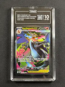 Pokemon TCG TAG 10 GEM MINT Mega Charizard Ex Phantasmal Flames Mega 109/104 - Image 1