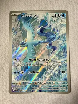 2025 Pokemon Journey Together Articuno #161/159 Full Art Illustration Rare NM - Image 1