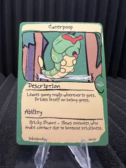 Caterpoop (Caterpie) #10 - First Edition First Print PokeDoodly Fan Art- Pokemon - Image 1