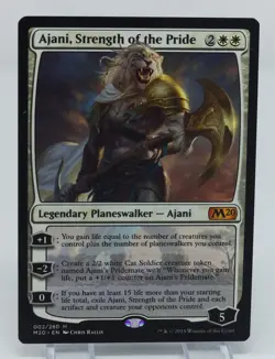 Magic the Gathering Core Set 2020 #002 Ajani, Strength of the Pride - Image 3