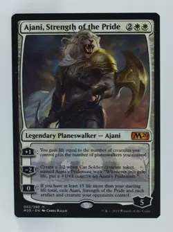 Magic the Gathering Core Set 2020 #002 Ajani, Strength of the Pride - Image 5