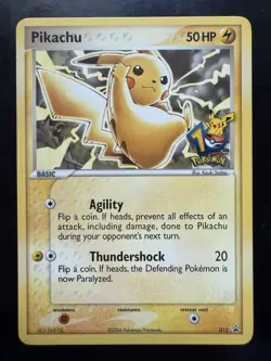 Pokemon Pikachu 012 Black Star Promo 10th Anniversary Journey Across America NM - Image 1