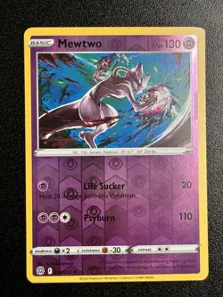 Mewtwo Pokemon TCG Sword & Shield Brilliant Stars 056/172 Rare Reverse Holo - Image 1