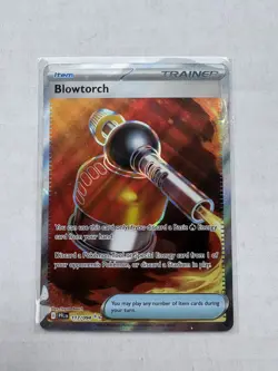 2025 Pokemon Me02: Phantasmal Flames Holo Blowtorch 117/094 UR Full Art Trainer - Image 1