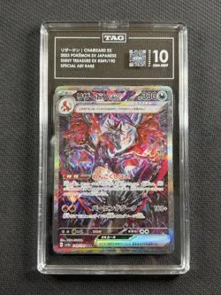 Pokemon TCG TAG 10 GEM MINT Charizard Ex Shiny Treasure SAR S&V 2023 349/190 - Image 1