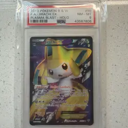 Jirachi EX (98 Full Art) 98/101 Plasma Blast Holo Pokemon 2013 PSA 8 - Image 1