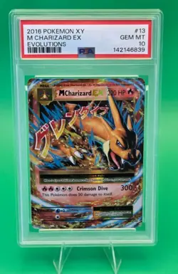 PSA 10 M Charizard EX #13, 2016 English Evolutions Pokemon - Image 1