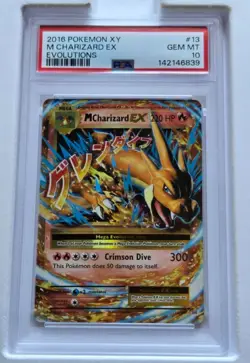 PSA 10 M Charizard EX #13, 2016 English Evolutions Pokemon - Image 2