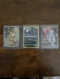 Pokemon TCG card lot 3 cards. Mewtwo, Umbreon, and Eeve all NM condition - Image 1