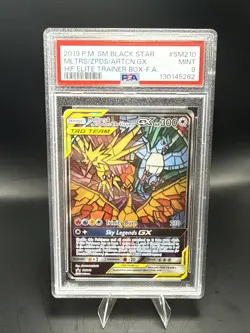 Pokemon Stained Glass Tag Team Moltres, Zapdos, Articuno SM210 PSA 9 Mint - Image 2