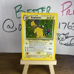 ✨ Ampharos, “DOUBLE” HOLO Error, 1/64, Neo Revelation Holo, Rare, Pokemon ✨ - Image 1