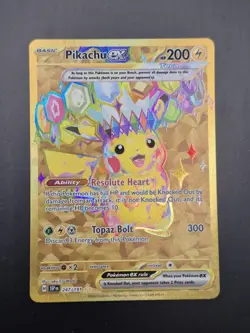 Pikachu ex Surging Sparks 247/191 Pokemon TCG Surging Sparks Hyper Rare Gold - Image 1