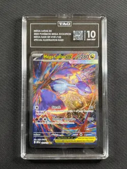 Pokemon TCG TAG 10 GEM MINT Mega Latias Ex Mega Base Set SIR 181/132 - Image 1