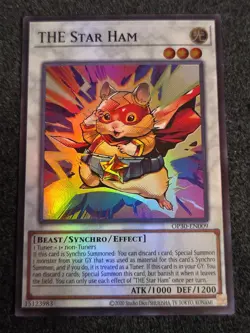 YuGiOh The Star Ham OP30-EN009 Super Rare NM in hand - Image 1