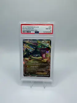 Rayquaza EX Ultra Rare Holo BW Dragons Exalted 85/124 Pokemon Card PSA 8 - Image 1