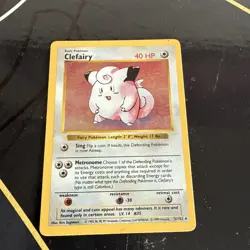 Clefairy 5/102 Shadowless Holo Rare Base Set Pokemon Card - Image 1