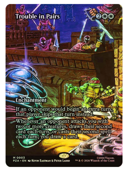 Trouble in Pairs - Foil - Borderless Teenage Mutant Ninja Turtles MTG - Image 1