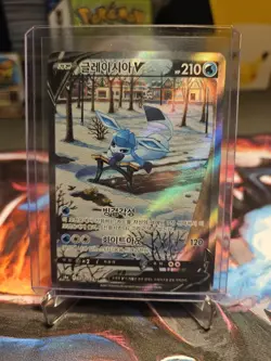 Pokemon Glaceon v Card 077/069 Korean SR Eevee Heroes S6a Full Art Holo - Image 1