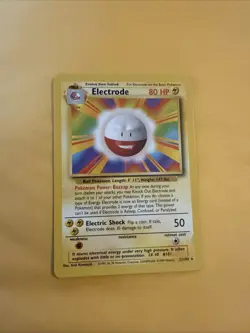 Pokemon TCG Electrode Card 21/102 Rare Base Set Unlimited Non-Holo NM - Image 1