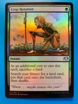 MTG 1x FOIL Crop Rotation # 154 Dominaria Remastered Magic the Gathering x1 NM - Image 1