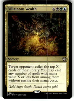 Villainous Wealth Commander: Outlaws of Thunder Junction Regular MTG NM - Image 1